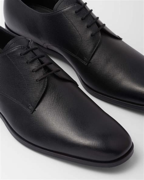 Prada Saffiano Leather Derby Shoes 